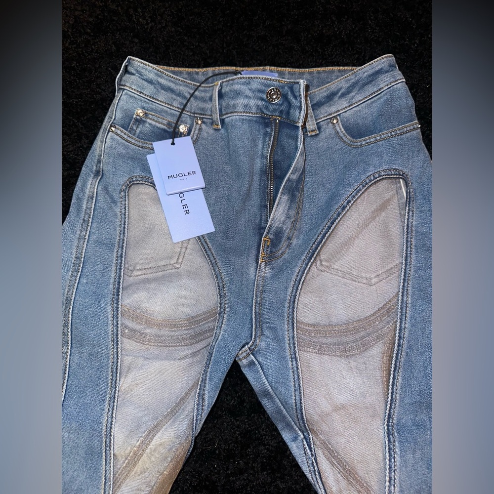 Mugler spiral denim jeans BRAND NEW